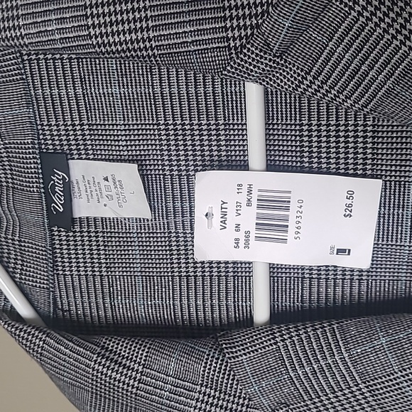 NWT Vanity Short sleeve 2 button blazer size large - Picture 2 of 4